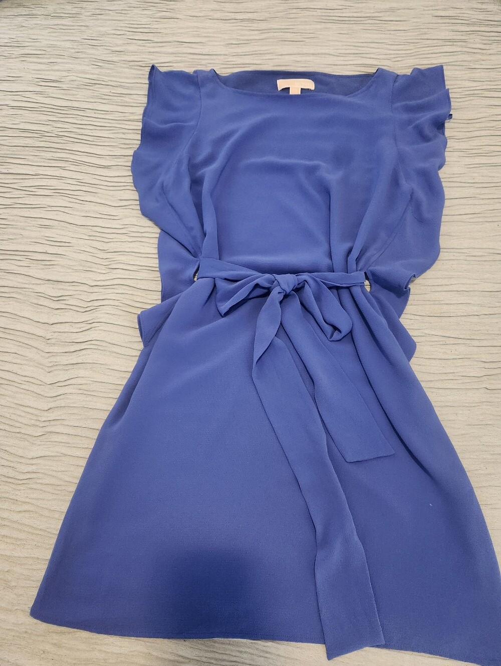 MICHAEL Michael Kors Royal Blue Belted Flutter Sleeve Mini Dress